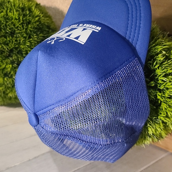 WTF fishing hat ball cap "Where's The Fish" NWT adjustable snap strap - Picture 4 of 6